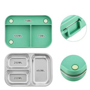 Customized 304 Stainless Steel Insulated Heatable Eco-friendly Bento <b>Lunch</b> <b>Box</b> for Kids Students Adults 3 Compartments Sealed - Product Image 3