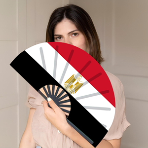 Abanicos Plegables de Bambú con la Bandera de Egipto al por Mayor, Abanico de Mano para Carnaval, Boda, Festival, Fiesta, Agencia de Viajes - Product Image 5