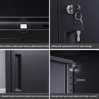 Armoire de classement en acier à double porte verrouillable, style moderne, durable, prix de gros, pour la maison, le bureau, l'école, l'hôpital