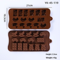 Moules à pâtisserie en silicone antiadhésifs écologiques de haute qualité, 15 cavités, forme carrée 3D, lavables au lave-vaisselle, marque ZT