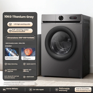 Mô hình xuất khẩu điện tự động 110V 10kg Máy giặt cửa trước lớn mạ crôm kết hợp máy giặt siêu mỏng - Product Image 2