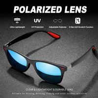 Lunettes de soleil polarisées avec monture PC et logo personnalisé pour hommes, idéales pour le sport en extérieur, vision de jour et de nuit, lunettes de conduite et de vision nocturne pour hommes