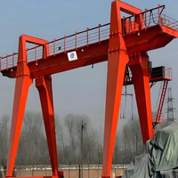 Grue portique à double poutre industrielle électrique pour manutention de matériaux en extérieur, portée de 5 m, capacité de 20 tonnes, hauteur de levage de 10 m, Oulange