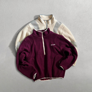 OEM Custom High Quality Winter Warm Sherpa Fuzzy <b>Jackets</b> <b>Men</b> Patchwork Color Design Casual Wear Sherpa <b>Jackets</b> Manufacturer - Product Image 2