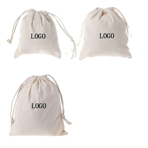 Sacs à cordon en lin et coton avec imprimé floral, sac noir épais, logo personnalisé, toile élégante, perles en bois - Product Image 1