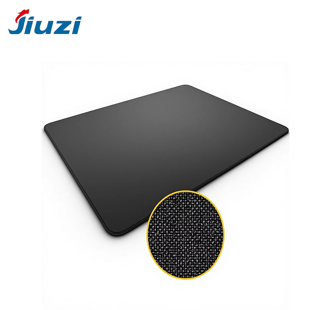 High Quality FPS Stitched Edges Poron Woven Cloth Rubber Base Black Gaming Mouse Pad 490x410mm 3mm Thick Rectangular