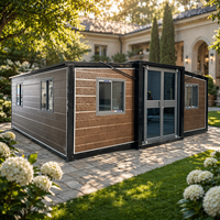 Conteneur maritime extensible à double aile de 10 et 20 pieds, maison préfabriquée modulaire, appartement, salon, cuisine, respirant