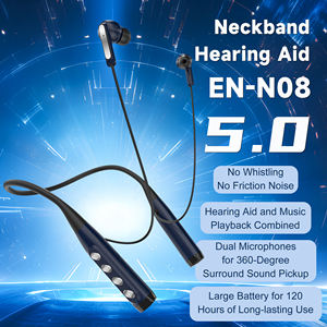 เครื่องช่วยฟังแบบคล้องคอแบบชาร์จได้ ไม่มีเสียงรบกวน 16 ช่องสัญญาณ DSP แอมพลิฟายเออร์ตัดเสียงรบกวน สตรีมเพลง เสียงคมชัดเป็นพิเศษสำหรับ - Product Image 3