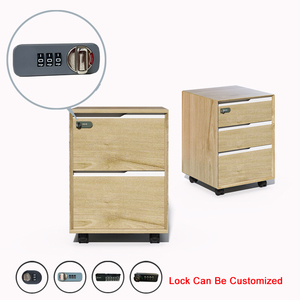 Xusheng Văn Phòng Phong Cách Hiện Đại OEM Bằng Gỗ Có Thể Khóa Chuyển Đổi Tập Tin Cơ Sở Melamine Đóng Mở Di Chuyển Văn Phòng Bàn Tủ - Product Image 5