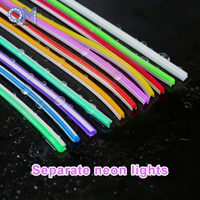 QM 6MM Silicone LED Split-Type Neon Light Waterproof IP67 for Advertisement Use Unique Stylish Lighting