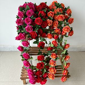 Rose artificielle Merry Rose, fleur en soie à suspendre au mur, décoration de mariage, décoration de la maison, fabrication artisanale en Chine - Product Image 3