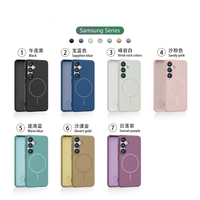 Coque de téléphone magnétique mate unie simple avec tissu anti-chute pour S26 S25 Ultra – Vente en gros, Nouveauté