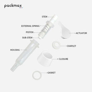 <b>Small</b> flat nozzle with flared cap, 24-tooth pump head ins-style external lotion press pump head, shampoo & hand soap press head - Product Image 2