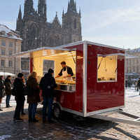 Food Truck Unique et Entièrement Équipé pour Tacos, Barbecue, Frites, Shawarma, avec Congélateur Profond