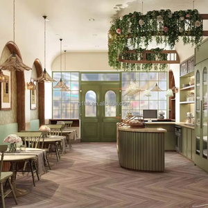 เฟอร์นิเจอร์ร้านขนมหวานสุดฮิต |   ตู้โชว์กาแฟกระจกทันสมัยและเคาน์เตอร์เบเกอรี่ไม้สำหรับตกแต่งภายใน - Product Image 4