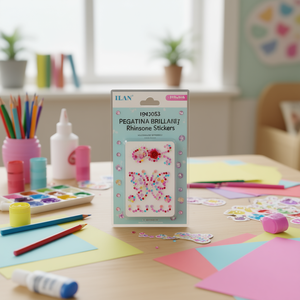 Ilan Adesivi Brillanti 39053 Multicolore a Forma di Farfalla con Strass - Product Image 3
