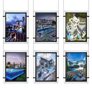 A3 Illuminated Lightbox <b>Real</b> Estate Agent Windows Display Led Light Panel Set 3X A3 Frames & Kits <b>Crystal</b> Led Light Box - Product Image 1