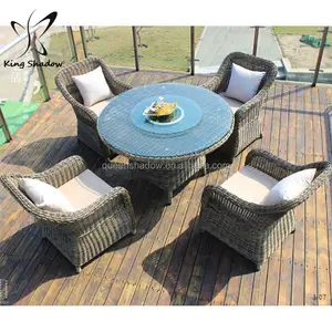 Günstige Garten Rattan/Korbs tühle Patio Wicker Sectional Outdoor Rattan Sofa Chaiselongue Leder