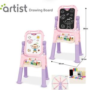 ホット販売子供ライティングボードおもちゃ卸売アート描画テーブルおもちゃロングフット磁気両面描画ボード - Product Image 3