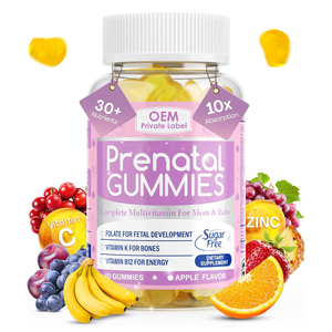 OEM Gommes prénatales Vitamines prénatales végétaliennes avec folate de choline Vitamine de fer pour le soutien neural du fœtus - Product Image 1