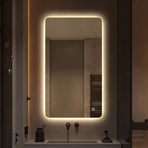Anti-buée rétroéclairé LED salle <span class=keywords><strong>de</strong></span> bain vanité <span class=keywords><strong>miroir</strong></span> écran tactile Rectangle sans cadre <span class=keywords><strong>de</strong></span> conception avec fonction illuminée pour les hôtels - Product Image 2
