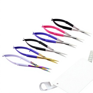 Professional Eyebrow Spring Scissors Russian <b>Beard</b> Scissors Micro Manicure Cuticle Spring Extension Scissors Stainless Steel - Product Image 1