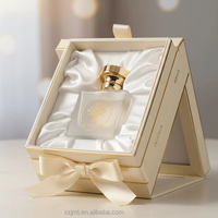 Flacon de parfum 30 50 100 ml, boîte cadeau, emballage rigide, couvercle magnétique, noir, luxe, cosmétique, carré, impression sérigraphique