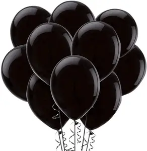 Offre Spéciale 100 Pack 12 pouces Noir Latex Ballons Pour Décorations de Fête D'anniversaire Heureux