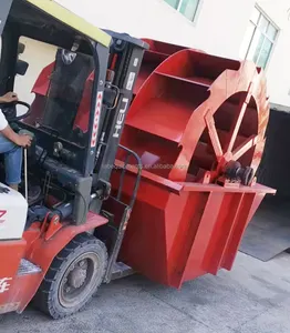 50-70TPH çin fabrika silika kum yıkama ayırıcı işleme tesisi çift tekerlekli kova yıkama makinesi satılık
