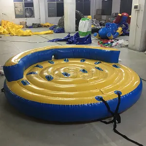 Inflatable 4-6 Orang Donat Naik Perahu Olahraga Air Permainan Mainan Inflatable Terbang Towable Air Gila UFO Banana Boat untuk Laut