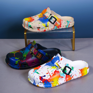 Factory Custom Hole Men's Casual Sports <b>Slippers</b> Breathable Beach Shoes Holiday Home Sandals Quick Dry Mixed Colors Toe - Product Image 4