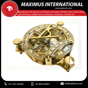 Brújula de Sol Vintage Premium de Plata y Latón con Botón de Presión, Colgante, Reloj de Sol, Decoración Náutica, Regalo Coleccionable, Decoración del Hogar - Product Image 5