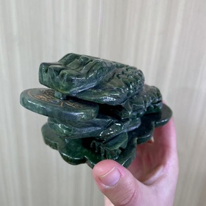 Wholesale Natural <strong>Stone</strong> Carved Yellow Green <strong>Jade</strong> Money Frog Carving Crystal Craft for Gift Decoration - Product Image 3