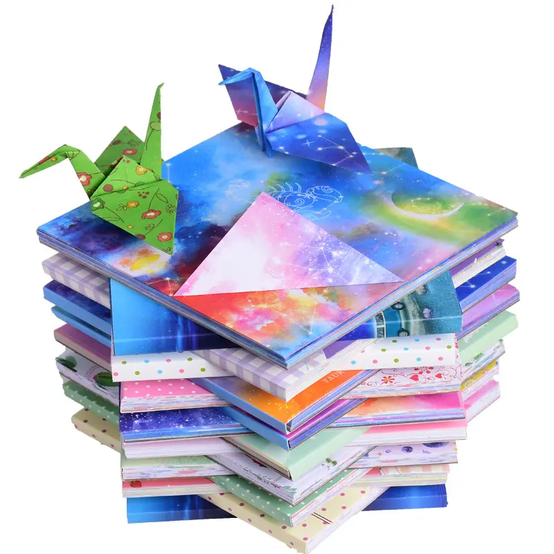 72 fogli di carta quadrata giapponese pieghevole Origami Craft 12 modelli Mix colore