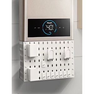 Wall Mounted Kitchen Storage Rack Rectangle Multifunctional With <b>Hooks</b> For Neatening And Organizing Utensils And <b>Tools</b> - Product Image 2