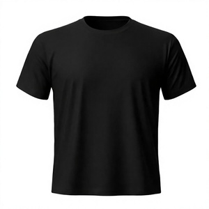 T-shirt uni à col rond pour homme, personnalisé, 100 % polyester, manches courtes, décontracté, OEM, anti-plis, imprimé par transfert thermique, coupe classique - Product Image 1
