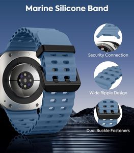 Banda de silicona deportiva transpirable suave para SamSung para Galaxy <span class=keywords><strong>Watch</strong></span> 7 Ultra Band 47mm Correa Marina duradera pulsera de reloj inteligente - Product Image 3