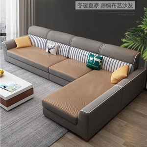 Juego de Sofás de Madera de 3 Plazas de Diseño Europeo y Estilo Moderno para el Hogar, Sofá para Sala de Estar o Restaurante, Muebles Antiguos - Product Image 3