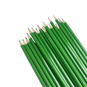 Ensemble de 12 crayons en bois hexagonaux verts de 7,5 pouces avec <span class=keywords><strong>gomme</strong></span>, logo et emballage personnalisables, vente directe d'usine - Product Image 3