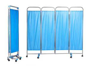 Rèm Gấp Gọn Nội Thất Bệnh Viện 4 Ngăn Tiện Dụng Bằng Thép Không Gỉ Giá Rẻ Rèm Phân Vùng Bệnh Nhân Gấp Gọn Màn Hình Giường Phường - Product Image 2