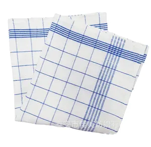 Salviette da cucina per piatti di cotone 100% blu diretto dalla fabbrica all'ingrosso