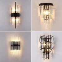 Applique murale à LED 10W 3 CCT E14 support en cristal réglable pour la maison couloir intérieur escalier lampe murale à LED