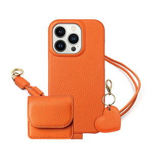 Étui de téléphone à bandoulière en cuir pour <span class=keywords><strong>iphone</strong></span> <span class=keywords><strong>14</strong></span> <span class=keywords><strong>plus</strong></span> étui <span class=keywords><strong>avec</strong></span> <span class=keywords><strong>cordon</strong></span> collier bandoulière - Product Image 4