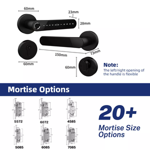 Liliwise tuyaapp ttlock khóa cửa thông minh xử lý Khóa vân tay mã Pin khóa cửa thông minh với Châu Âu xi lanh với hoa hồng - Product Image 5