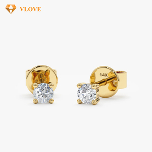 Natürliche Diamant-Ohrringe für Damen und Herren, Modeschmuck, 18k <span class=keywords><strong>Gold</strong></span>-Ohrringe, Diamant-Ohrstecker - Product Image 2