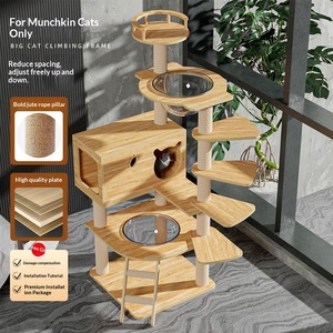 Tiragraffi per Gatti con Cuccia, Albero in Sisal Tutto-in-Uno, Adatto a Tutte le Stagioni, Salvaspazio, Piattaforma <span class=keywords><strong>di</strong></span> Salto Multilivello per Gatti - Product Image 3