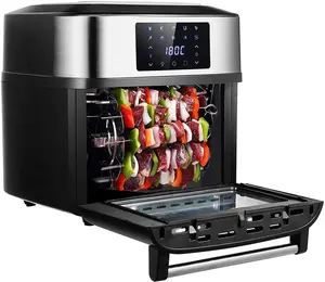 18 L Fritadeira Ar Desidratador Torradeira Rotisserie | 10 em 1 Multi Função ETL Certificada 9 Cozinhar Acessórios Ar fritadeira forno