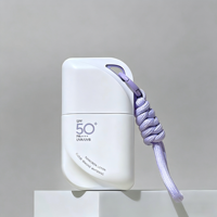 Bouteille de crème solaire en plastique PP de 50 ml (1,6 oz) pour les voyages en plein air, avec cordon, flacon souple en plastique, étanche et anti-fuite