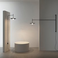 Lámpara de Pared Geométrica de Brazo Largo, Estilo Nórdico, Moderna y Minimalista, para Dormitorio o Sala de Estar