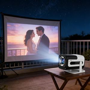 Projecteur portable T950S 180 ANSI 720P Correction automatique de la distorsion trapézoïdale ±15° °   Projecteur vidéo Android pour cinéma maison, utilisation en extérieur et en intérieur - Product Image 2